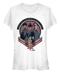 Junior’s Marvel Captain Marvel Flight Partners T-Shirt