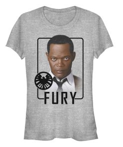 Junior’s Marvel Captain Marvel Fury Frame T-Shirt