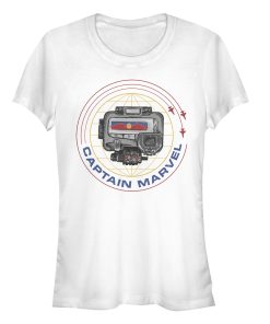 Junior’s Marvel Captain Marvel Galactic Pager T-Shirt