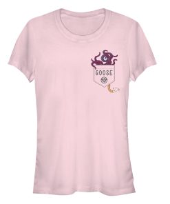 Junior’s Marvel Captain Marvel Goose Flerken Pocket Print T-Shirt