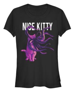 Junior’s Marvel Captain Marvel Goose Nice Kitty T-Shirt