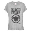 Junior’s Marvel Captain Marvel Grayscale Star Symbol T-Shirt