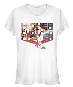 Junior’s Marvel Captain Marvel Higher Comic Scenes T-Shirt