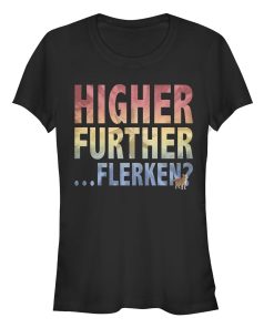 Junior’s Marvel Captain Marvel Higher Further Flerken T-Shirt