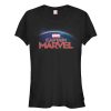 Junior’s Marvel Captain Marvel Horizon Logo T-Shirt
