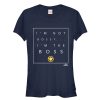 Junior’s Marvel Captain Marvel I’m the Boss T-Shirt