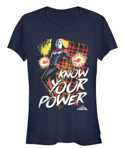 Junior’s Marvel Captain Marvel Know Your Power T-Shirt