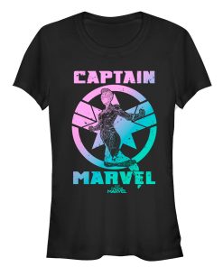 Junior’s Marvel Captain Marvel Kree Rainbow T-Shirt