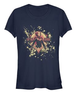 Junior’s Marvel Captain Marvel Paint Splatter Hero T-Shirt
