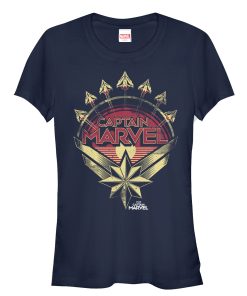 Junior’s Marvel Captain Marvel Retro Fighter Jet Plane T-Shirt