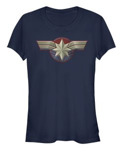 Junior’s Marvel Captain Marvel Simple Star Symbol T-Shirt