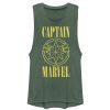 Junior’s Marvel Captain Marvel Stained Star Symbol Festival Muscle Tee
