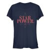 Junior’s Marvel Captain Marvel Star Power Text T-Shirt