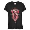Junior’s Marvel Captain Marvel Star Streaks T-Shirt