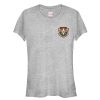 Junior’s Marvel Captain Marvel Star Symbol Woven Print T-Shirt