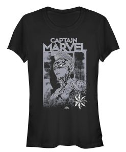 Junior’s Marvel Captain Marvel Vintage Hero T-Shirt