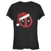 Junior’s Marvel Christmas Deadpool Santa Hat T-Shirt