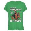 Junior’s Marvel Christmas Deadpool Santa Tacos T-Shirt