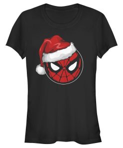 Junior’s Marvel Christmas Spider-Man Santa Hat T-Shirt