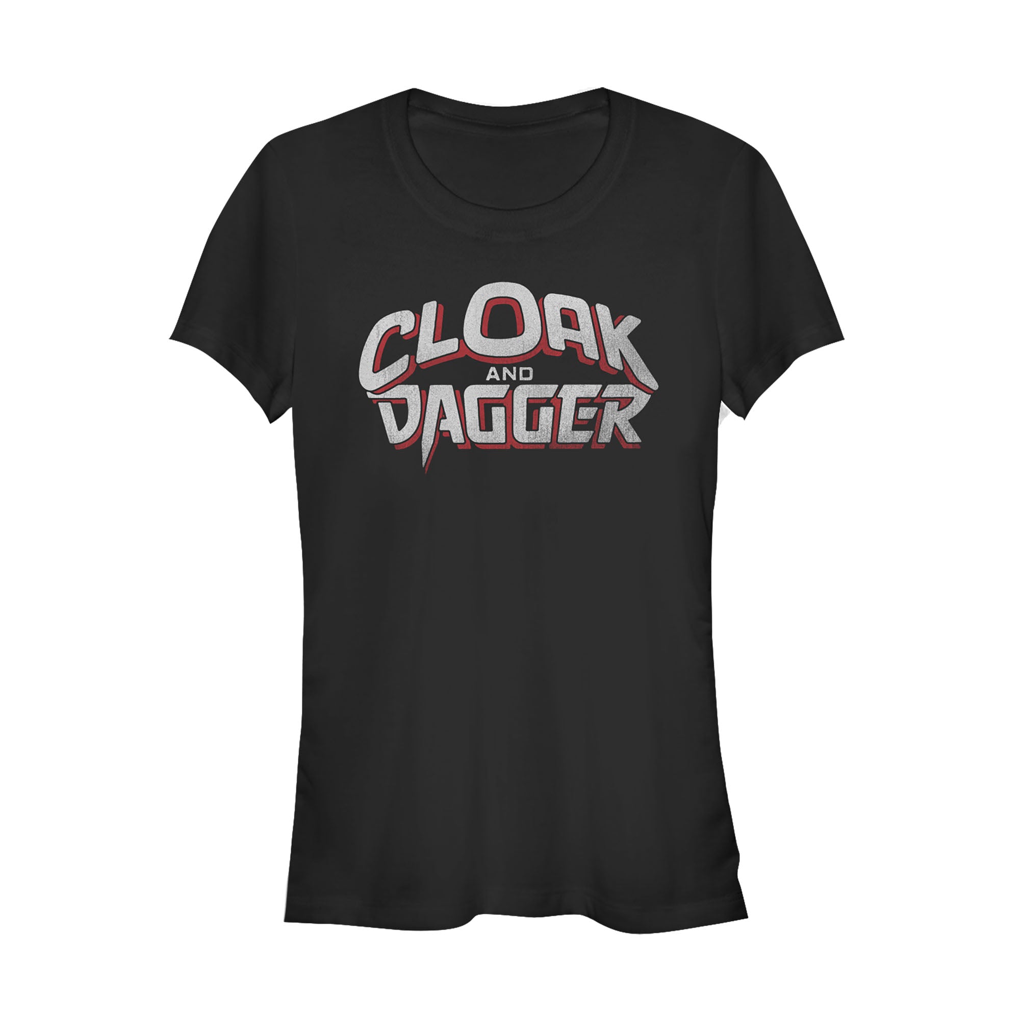 Junior's Marvel Cloak and Dagger Logo T-Shirt Junior's Marvel Cloak and Dagger Logo T-Shirt