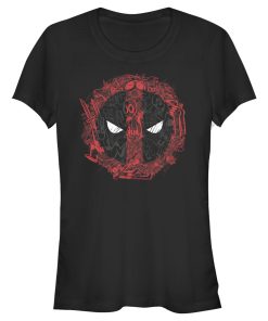 Junior’s Marvel Deadpool Cartoon Icon Logo T-Shirt