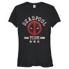 Junior’s Marvel Deadpool Cracked Logo Team T-Shirt