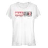 Junior’s Marvel First 10 Years Sleek Logo T-Shirt