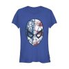 Junior’s Marvel Fourth of July  Spider-Man American Flag Mask T-Shirt