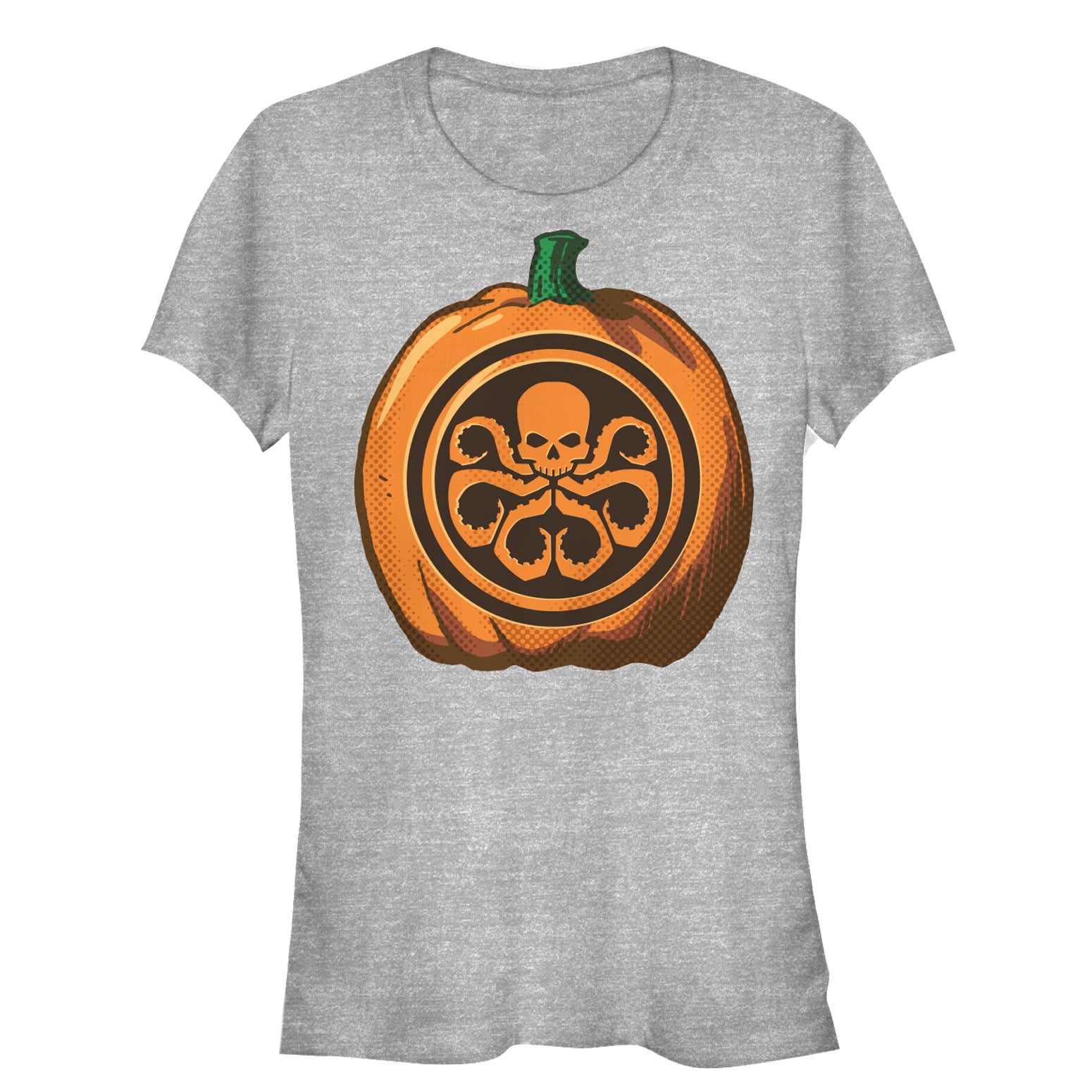 Junior's Marvel Halloween Hydra Pumpkin T-Shirt Junior's Marvel Halloween Hydra Pumpkin T-Shirt