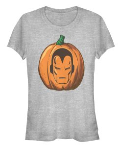 Junior’s Marvel Halloween Iron Man Pumpkin T-Shirt
