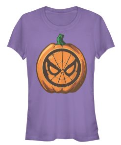 Junior’s Marvel Halloween Spider-Man Mask Pumpkin T-Shirt