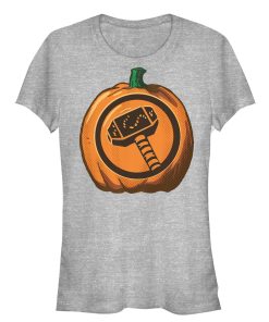 Junior’s Marvel Halloween Thor Hammer Pumpkin T-Shirt