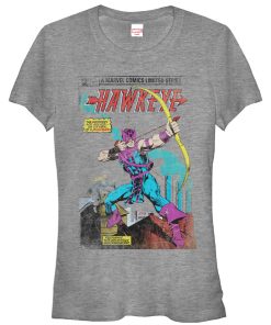 Junior’s Marvel Hawkeye Limited Comic Book Print T-Shirt