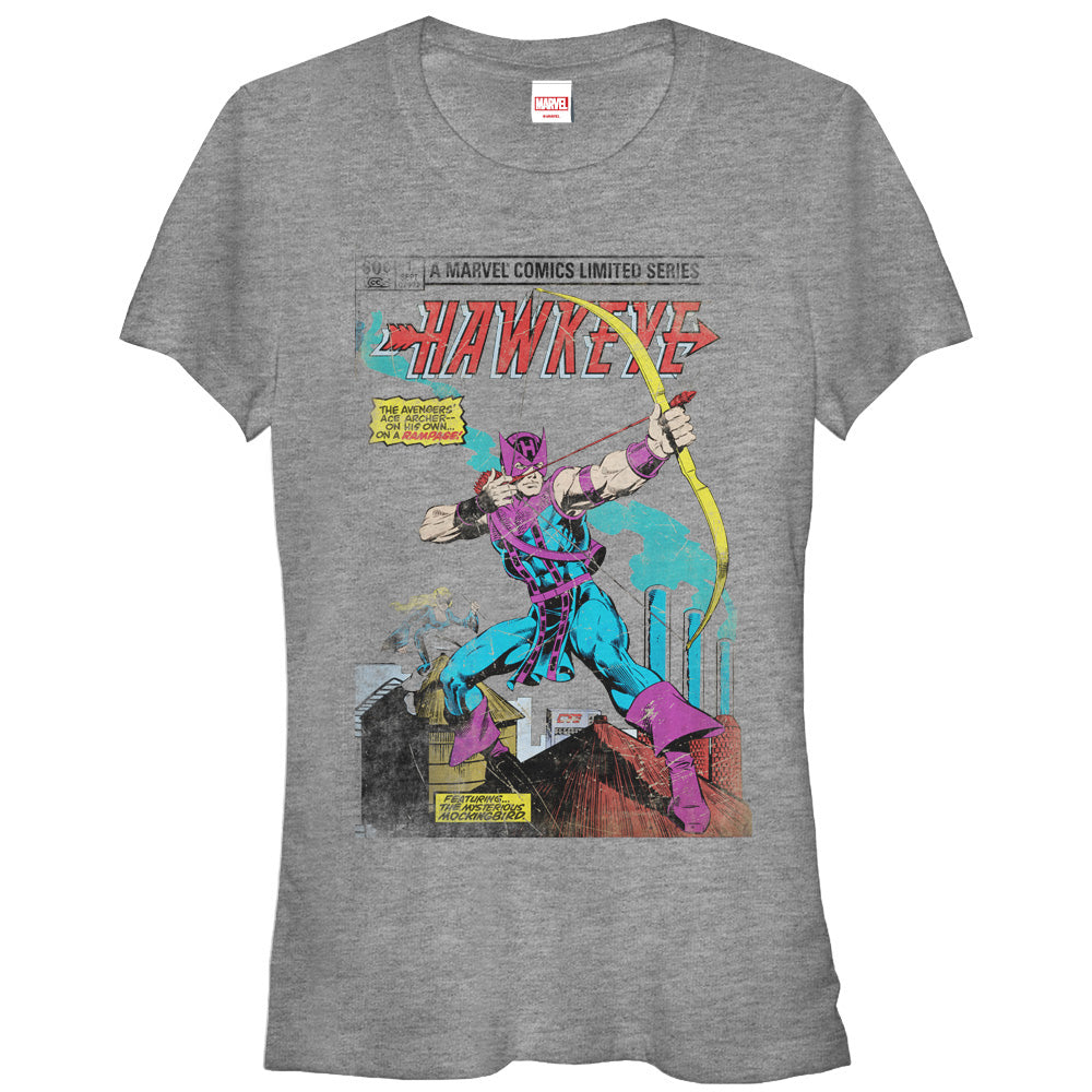 Junior's Marvel Hawkeye Limited Comic Book Print T-Shirt Junior's Marvel Hawkeye Limited Comic Book Print T-Shirt