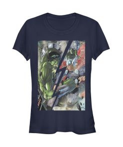 Junior’s Marvel Hulk Battles Thor T-Shirt