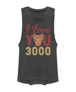 Junior’s Marvel Iron Man Arc Heart 3000 Festival Muscle Tee
