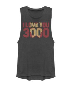 Junior’s Marvel Iron Man Love 3000 Mask Festival Muscle Tee