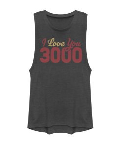 Junior’s Marvel Iron Man Love 3000 Script Festival Muscle Tee
