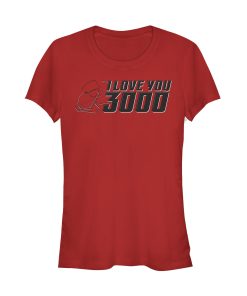 Junior’s Marvel Love You 3000 Iron Man Helmet T-Shirt