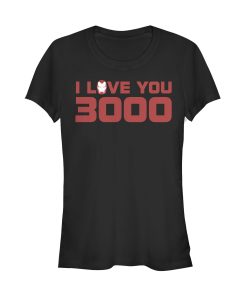 Junior’s Marvel Love You 3000 Stark Helmet T-Shirt