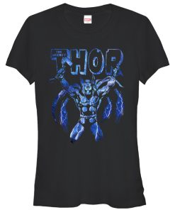 Junior’s Marvel Mighty Thor Electric Current T-Shirt