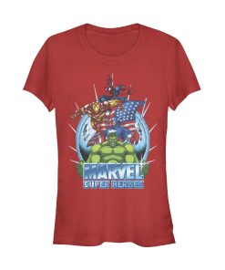 Junior’s Marvel Patriotic Heroes T-Shirt