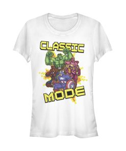 Junior’s Marvel Pixelated Classic Mode T-Shirt