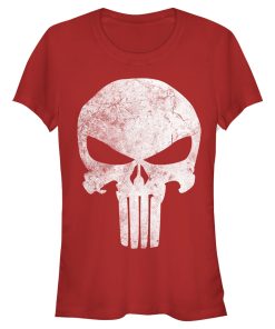 Junior’s Marvel Punisher Retro Skull Symbol T-Shirt