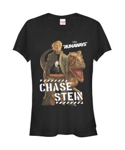 Junior’s Marvel Runaways Chase Stein & Dinosaur T-Shirt