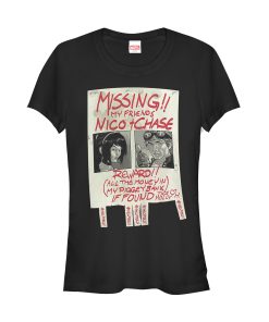Junior’s Marvel Runaways Missing Poster T-Shirt