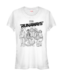 Junior’s Marvel Runaways Sleek Team T-Shirt