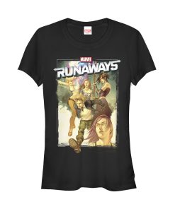 Junior’s Marvel Runaways Watercolor Poster T-Shirt