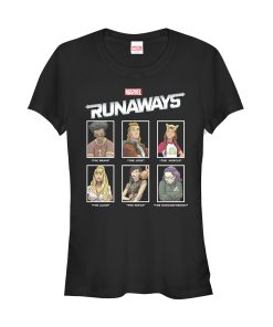 Junior’s Marvel Runaways Yearbook Portrait T-Shirt