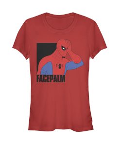 Junior’s Marvel Spider-Man Facepalm T-Shirt